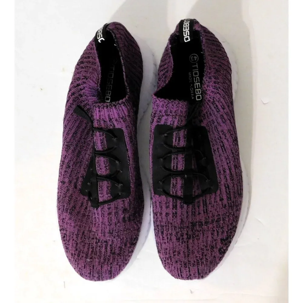Tiosebon Slip-On Walking Sneakers Size 43 11 Purple Lightweight Stretch Comfort - Picture 5 of 10